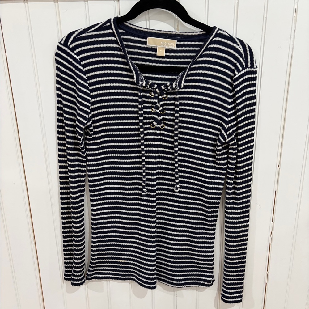 Michael Kors Textured Striped Top (M)